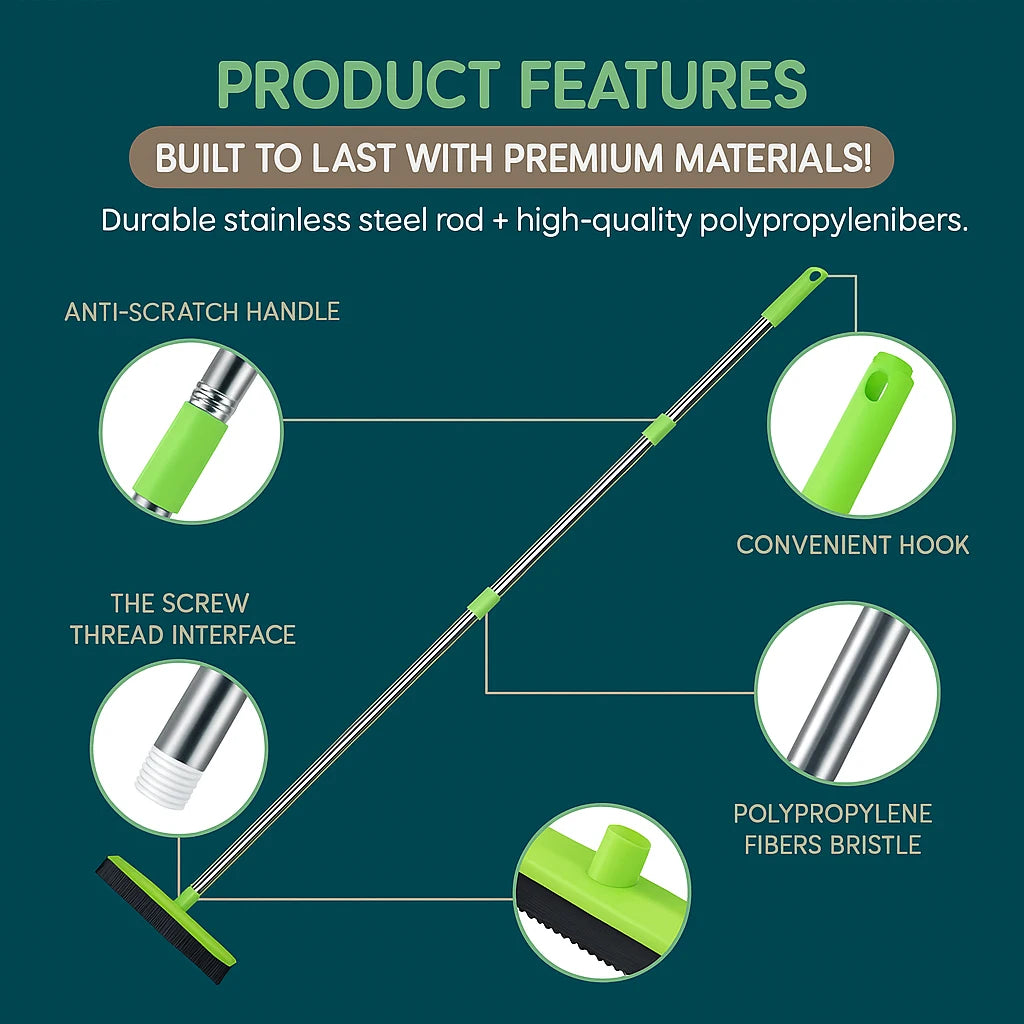 Pet Hair Removing silicone floor brush